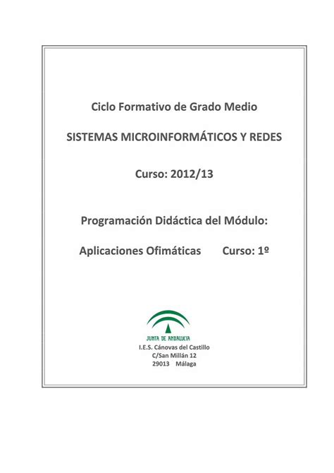 PDF Ciclo Formativo de Grado Medio SISTEMAS PDF fileProgramación