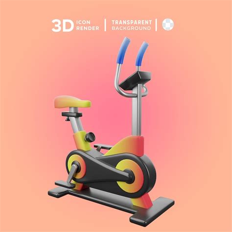 Premium Psd D Icon Exercise Bike Illustration