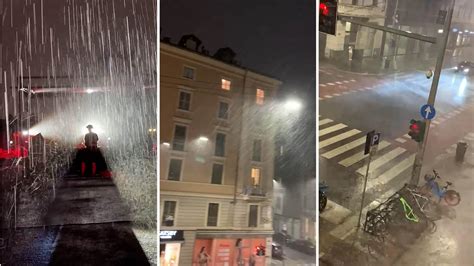 Tempesta Di Pioggia E Grandine Su Milano E La Lombardia La Situazione