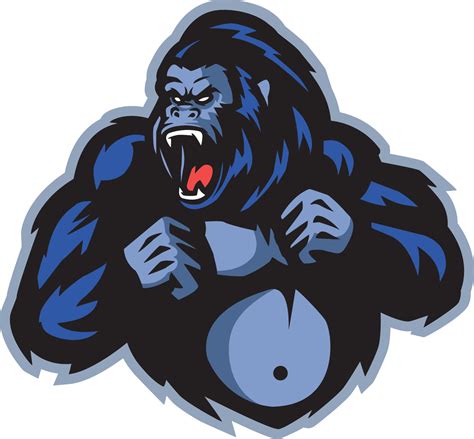 Cartoon Angry Gorilla Mascot Roaring 20004531 Vector Art At Vecteezy