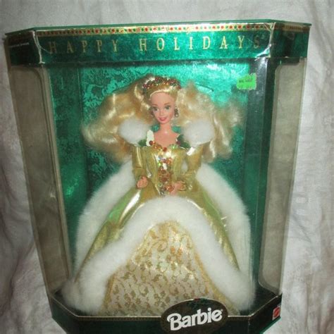 Holiday Barbie Toys Rare Factory Misprint Happy Holidays