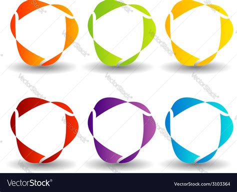 Set of business logos in different colors Vector Image