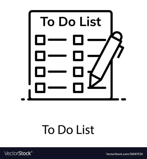 To Do List Royalty Free Vector Image Vectorstock