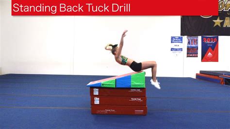 Standing Back Tuck Drill Tumbling Gymnastics Gymnastics Skills