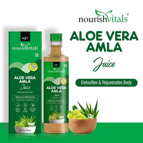 Buy Nourishvitals Aloe Vera Amla Jamun Juice Ml Pack Of Online