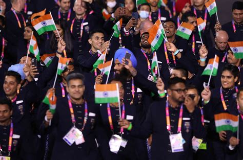 In Photos Cwg 2022 Opening Ceremony Pv Sindhu Manpreet Singh Lead India Out In Parade