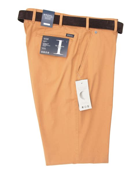 Bruhl Parma B Cotton Chino Orange Chinos And Denims From Fields Menswear Uk