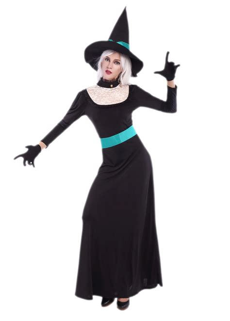 New Style Hot Sale Halloween Witch Long Gown Costume Free Shipping 3s1682 Witch Fancy Dress