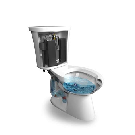 Glacier Bay Power Flush 2 Piece 1 28 GPF Single Flush Elongated Toilet