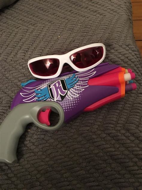 Nerf Rebelle Pink gun and safety glasses. Toy, girl | in Dunbar, East ...