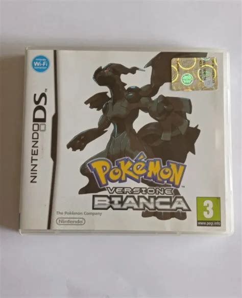 NINTENDO DS POKEMON Versione Bianca Bianco Gioco Cartuccia Vintage