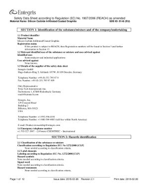 Fillable Online Safety Data Sheet According To Regulation Ec No