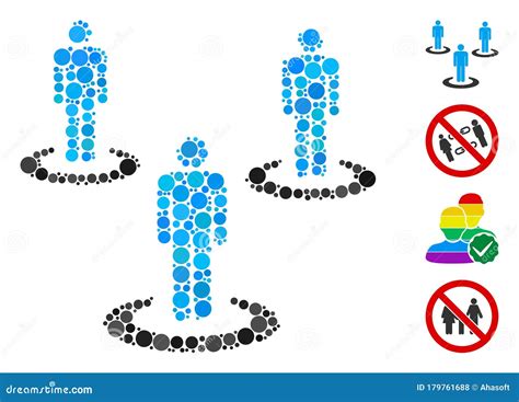 Circle Social Isolation Icon Mosaic Stock Illustration Illustration