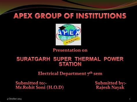 Super Thermal Power Station Suratgarh By Rajesh Nayak Ppt