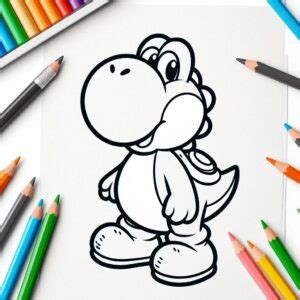 52 Coloriage Yoshi unique Dessins à imprimer