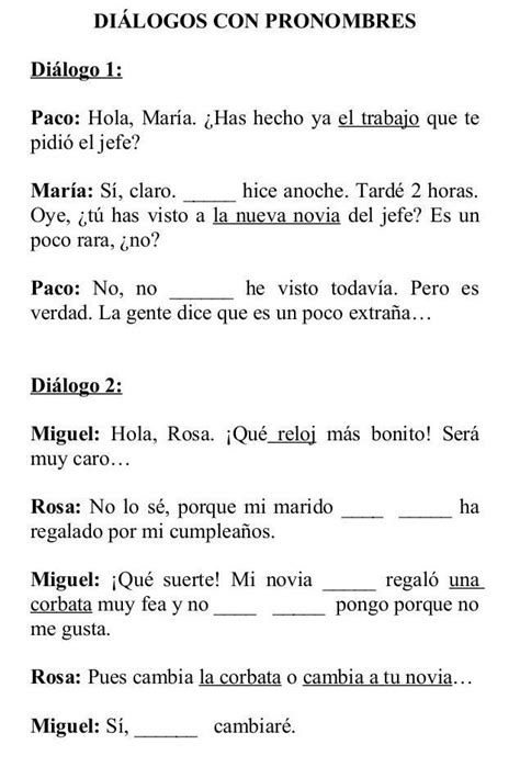 Dialogo Em Espanhol Entre 2 Pessoas - Alguém me ajuda a fazer um diálogo em Espanhol, com posesivos y ...