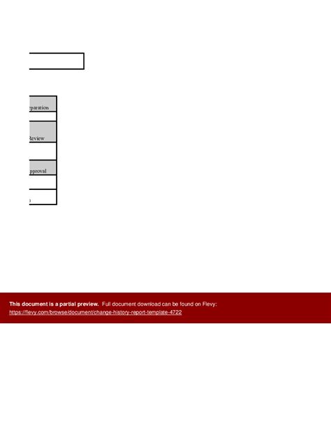 Excel Template Change History Report Template Excel Template Xls