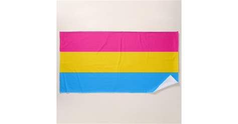 Pansexuality Pride Flag Beach Towel Zazzle