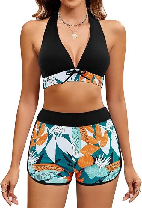 STRÓJ KĄPIELOWY DWUCZĘŚCIOWY KOSTIUM WYSOKI STAN BIKINI PUSH UP 3XL 46