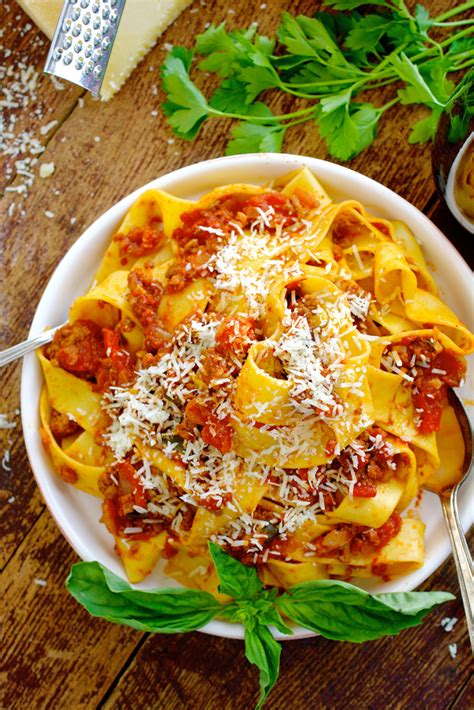 Pappardelle With Bolognese Sauce