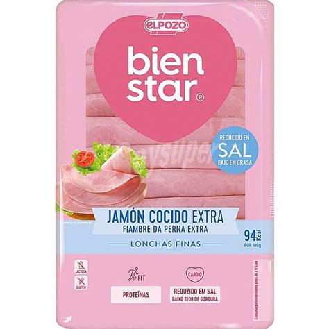 ElPozo Bienstar Pro jamón cocido extra bajo en grasa reducido en sal