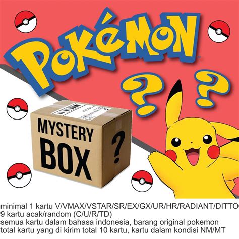 Jual Mystery Box Pokemon Kartu Card Tcg Indonesia Murah Hoki Vmax V Sr