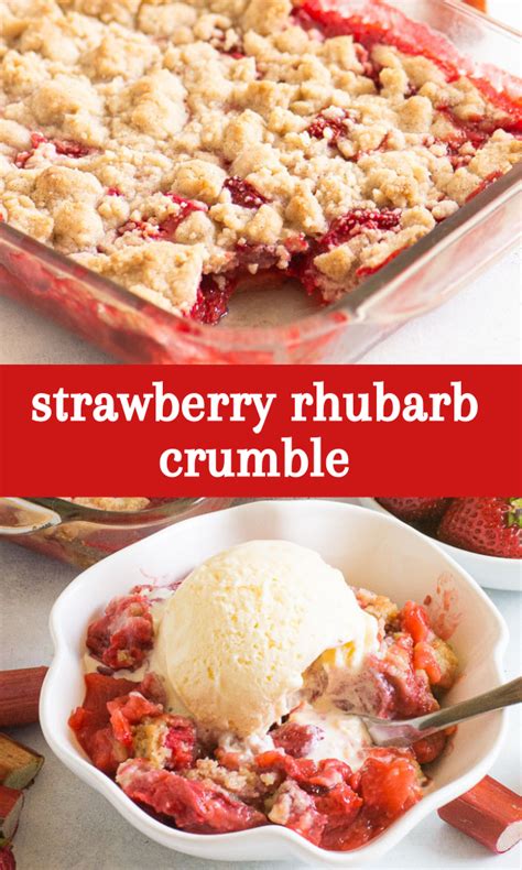 Strawberry Rhubarb Crumble The Itsy Bitsy Kitchen