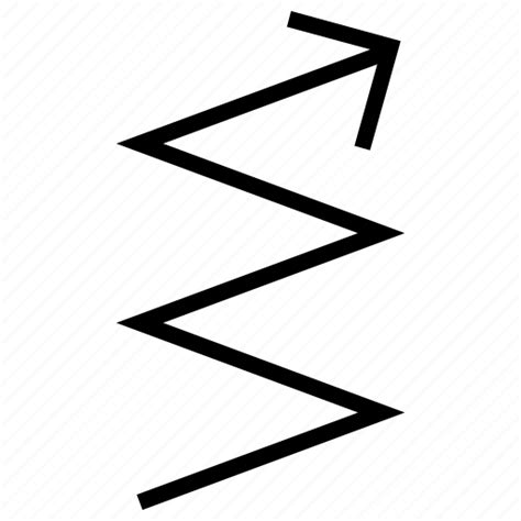 Arrow Bend Right Winding Zig Zag Icon