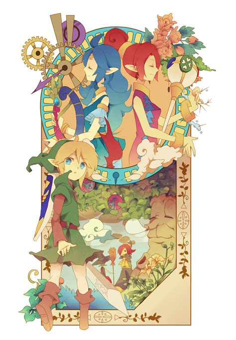 Safebooru 3girls Blonde Hair Blue Eyes Blue Hair Broom Closed Eyes