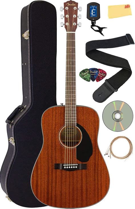 Fender CD -60S All Mahogany Dreadnought Acoustic Guitar - Natural Finish | eBay