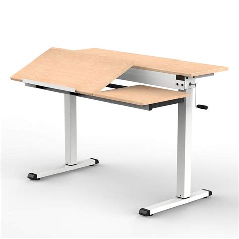 Stand Up Desk Store Crank Adjustable Height Split Level Drafting