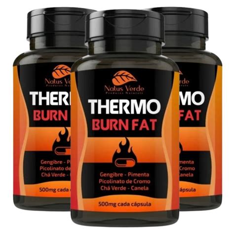 Kit 3 Thermo Burn Fat Acelerador Metabólico 100 Cáps De 500mg