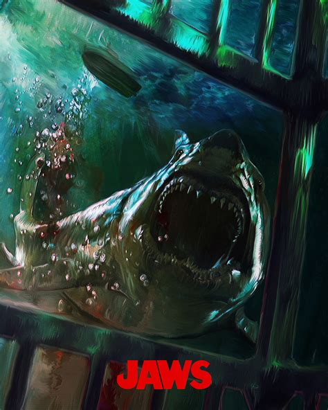 Jaws Poster By John Dunn