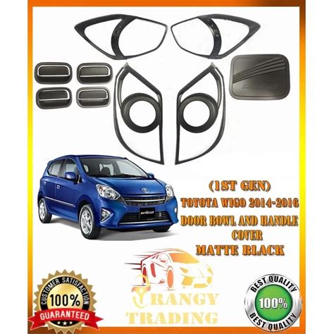 Toyota Wigo To Garnish Combo Set Cover Matte Black