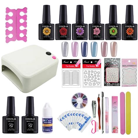 Nail Art Pro Diy Full Set Soak Off Uv Gel Polish Manicure Set W