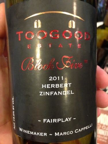 Toogood Estate Block Five Herbert Zinfandel Vivino Australia