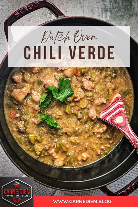 Dutch Oven Pork Hatch Chili Verde Recipe Pork Green Chili Recipes