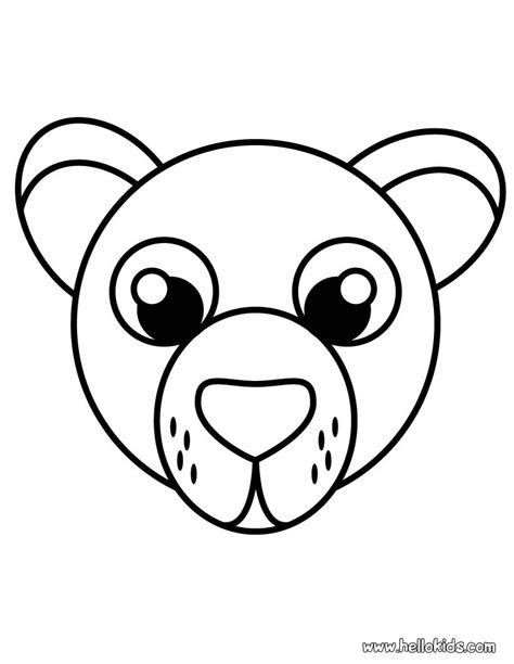 Bear Face Coloring Pages at GetColorings.com | Free printable colorings ...