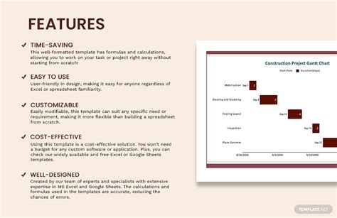 Construction Bar Chart - Google Sheets, Excel | Template.net