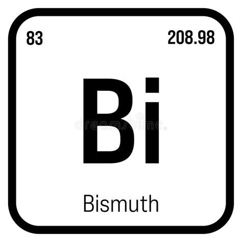 Bismuto Bi Elemento Della Tavola Periodica Illustrazione Di Stock