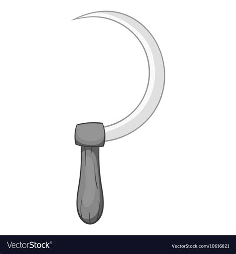 Sickle Icon Black Monochrome Style Royalty Free Vector Image