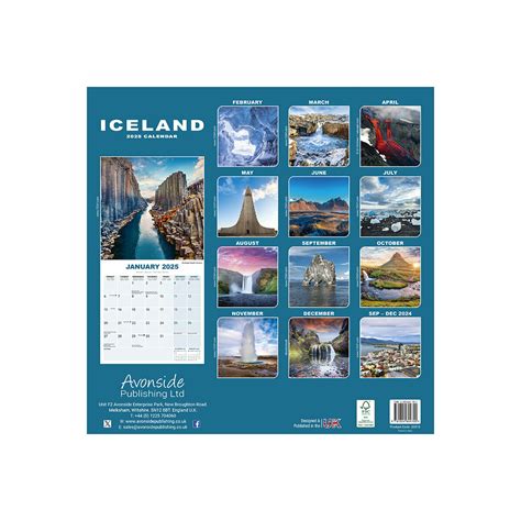 Calendrier Muram Islande Geysers Volcan Aurores Bor Ales