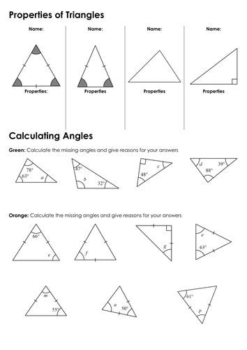 Angles In A Triangle Worksheet Ks2