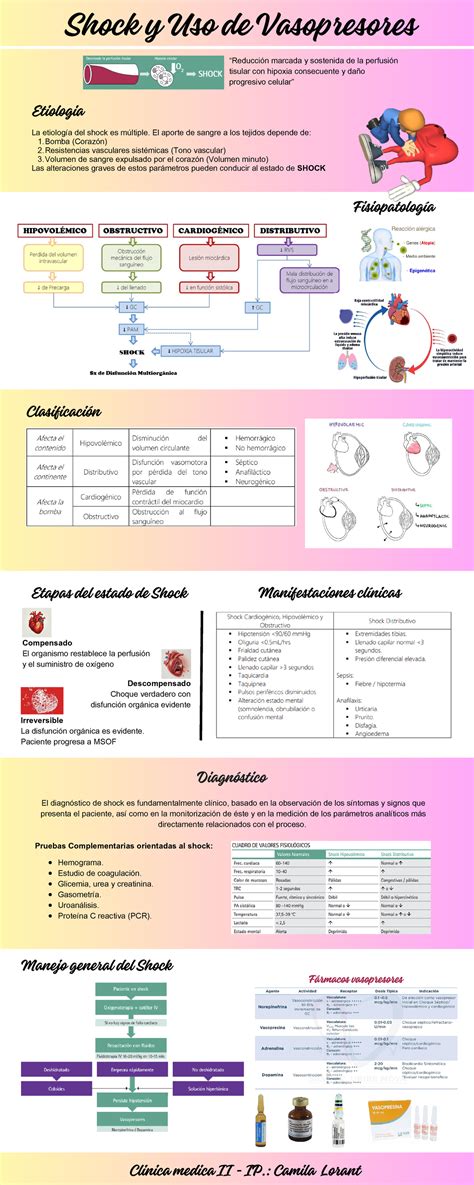 Shock Y Uso De Vasopresores Clasificaci N Shock Y Uso De Vasopresores