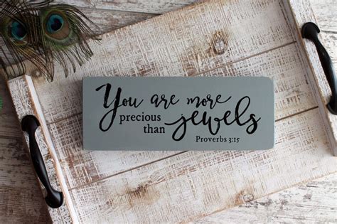 Proverbs 3 15 Sign You Are More Precious Than Jewels Bible Etsy