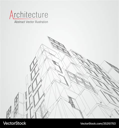 Architecture Line Background Building Royalty Free Vector