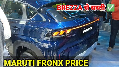 Maruti Fronx Car Price In India Official Prices Maruti Fronx On Road