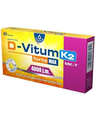 D Vitum Forte Max 4000 j m K2 witamina D i K dla dorosłych 60 kapsułek