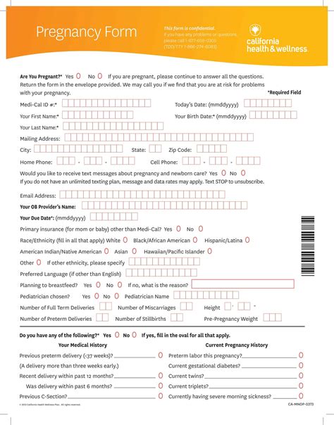 Free Printable Pregnant Papers (Pregnancy Verification) / PDF, Word