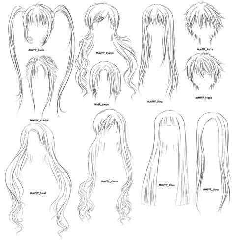 Como Desenhar Mang Gabaritos De Cabelos How To Draw Anime Hair